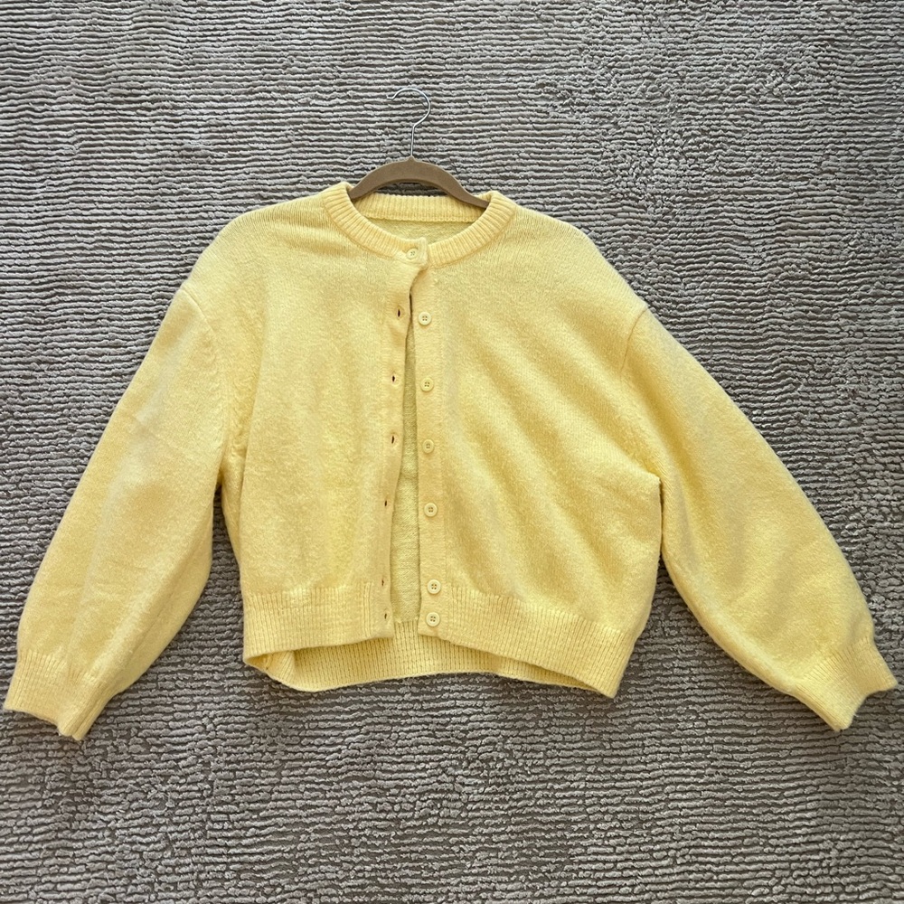 Daily Drills Yellow Cardigan